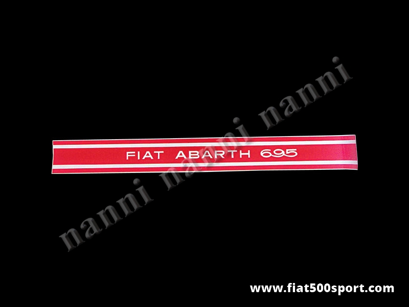 Art. 0642 - Fiat Abarth 695 side decals. Red over transparent (4 pieces) - Fiat Abarth 695 side decals. Red over transparent (4 pieces).
