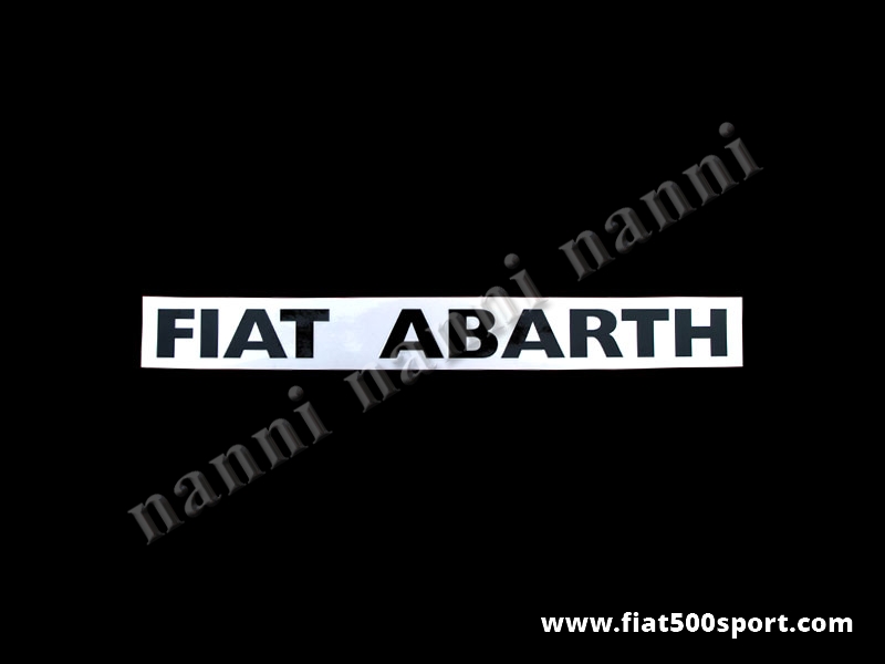 Art. 0645nero - Fiat Abarth black side decals under lateral window (2 pieces). - Fiat Abarth black side decals under lateral window (2 pieces). Total length cm. 38,5. High cm. 3,5
