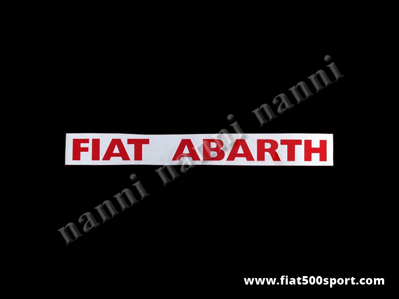 Art. 0645red - Fiat Abarth red side decals under lateral window (2 pieces). - “Fiat Abarth” red side decals under lateral window (2 pieces). Total length cm. 38,5. High cm. 3,5
