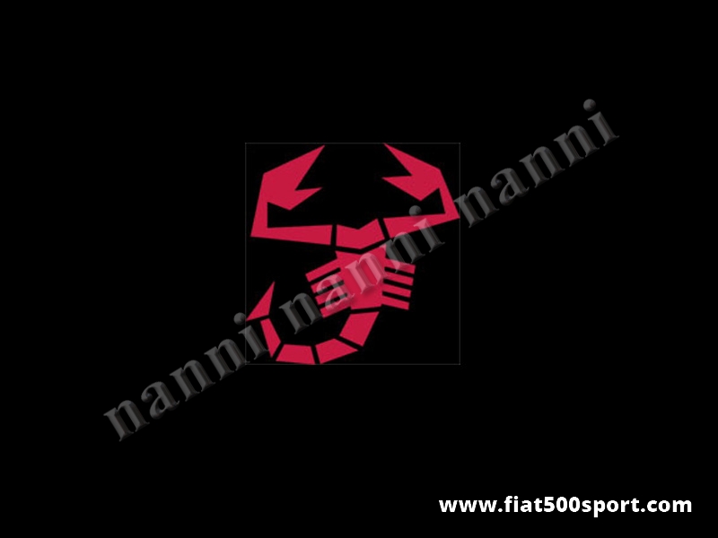 Art. 0650red - Sticker small red scorpion 17 cm. high. - Small red scorpion sticker 17 cm. High.
