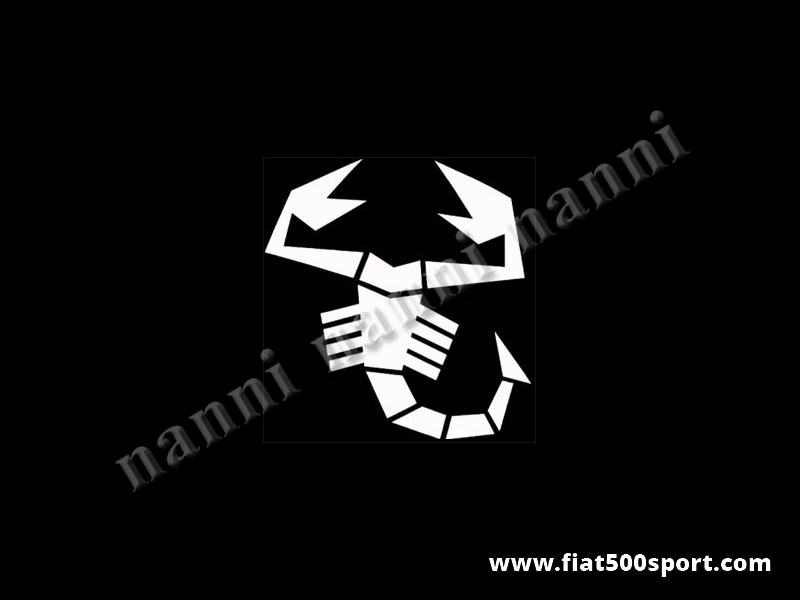 Art. 0651bia - Sticker medium white scorpion 23 cm. high. - Medium white scorpion sticker 23 cm. high.
