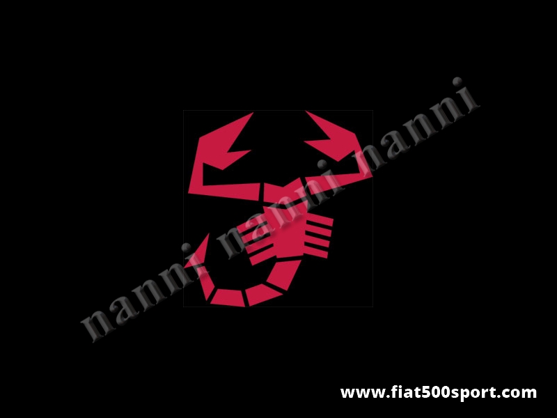 Art. 0651red - Sticker medium red scorpion 23 cm. high. - Medium red scorpion sticker 23 cm. high.
