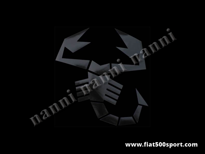 Art. 0652nero - Sticker original Abarth black scorpion 29 cm. high. - Original Abarth black scorpion sticker 29 cm. high.
