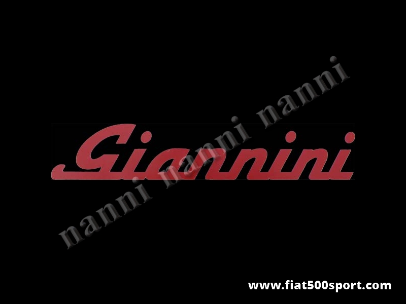 Art. 0665red - Giannini red side decal under lateral window. - Giannini red side decal
under lateral window. Total length cm. 35,5. High cm. 6,3.
