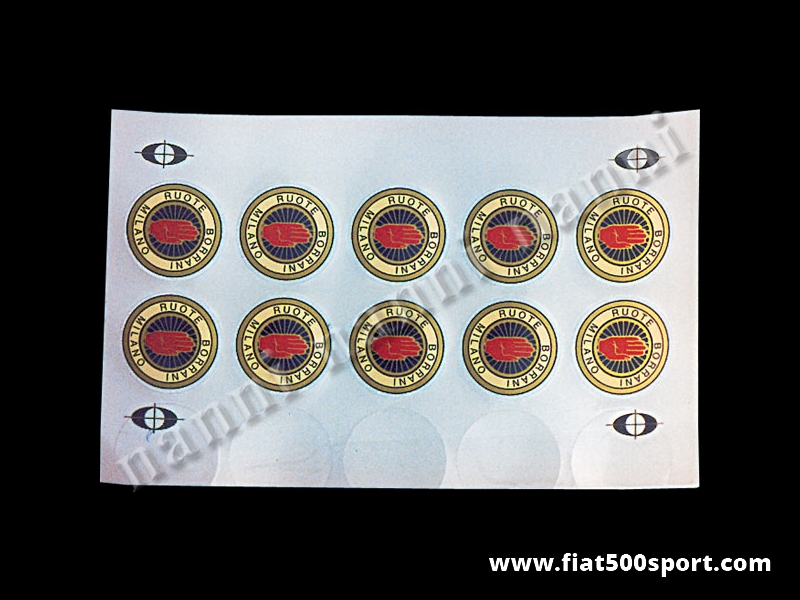 Art. 0675 - Borrani rond shield stickers for wheels (5 pieces) - Borrani rond shield stickers for wheels (5 pieces)
