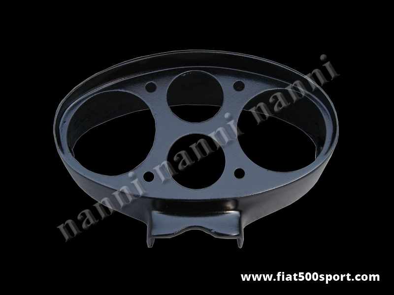 Art. 0711 - Fiat  500 D F R Giannini oval  fiberglass instrument binnacle (instrumentsØ 80 mm). - Fiat 500 D F R Giannini fiberglass instrument binnacle (instruments Ø 80 mm). Our product.
