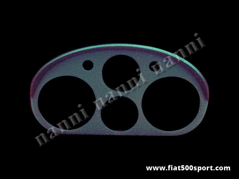 Art. 0712 - Portastrumenti Fiat 500 L Giannini  a semiluna (contagiri e contachilometri Ø 80 mm). - Portastrumenti Fiat 500 L Giannini a semiluna in vetroresina (contagiri e contachilometri Ø 80 mm) verniciato con vernice satinata e pronto per il montaggio. Nostra produzione.
