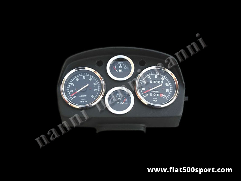 Art. 0720nero - Fiat 500 L Abarth dashboard with black instruments. - Fiat 500 L Abarth dashboard (black instruments diam. 80 mm. 2 gauge and red and green ligths. All the details are new, made in Italy.
Art. 0720nero - Fiat 500 L Abarth dashboard with black instruments. - Fiat 500 L Abarth dashboard (black instruments diam. 80 mm. 2 gauge and red and green ligths. All the details are new, made in Italy.