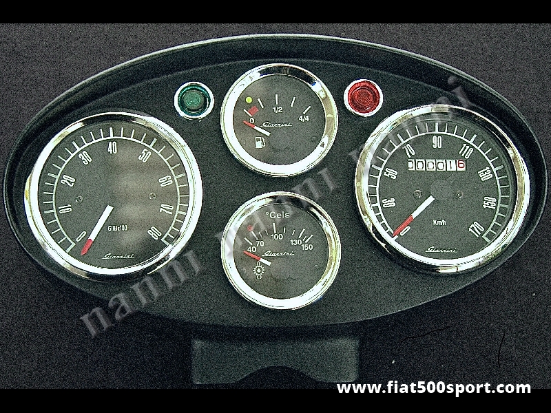 Art. 0727 - Fiat 500 D F R Giannini dashboard. - Fiat 500 D F R Giannini dashboard with 2 instruments diam. 80 mm. 2 gauge and green and red ligths. All the details are new, made in Italy.
Art. 0727 - Fiat 500 D F R Giannini dashboard. - Fiat 500 D F R Giannini dashboard with 2 instruments diam. 80 mm. 2 gauge and green and red ligths. All the details are new, made in Italy.