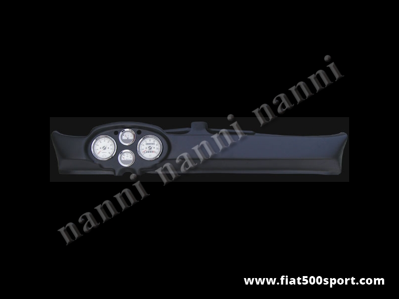 Art. 0730bia - Cruscotto Fiat 500 My Car completo con strumenti diam.80 mm. - Cruscotto Fiat 500 My car completo (Contagiri e contachilometri Bianchi Ø 80 mm, manometro livello benzina e a scelta: manometro pressione olio oppure temperatura olio). Luci spia verde e rossa. Tutto materiale nuovo, costruito in Italia.
Art. 0730bia - Cruscotto Fiat 500 My Car completo con strumenti diam.80 mm. - Cruscotto Fiat 500 My car completo (Contagiri e contachilometri Bianchi Ø 80 mm, manometro livello benzina e a scelta: manometro pressione olio oppure temperatura olio). Luci spia verde e rossa. Tutto materiale nuovo, costruito in Italia.