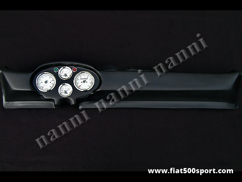 Art. 0730bia - Fiat 500 D F L R Francis Lombardi dashboard with white instruments. - Fiat 500 D F L R Francis Lombardi dashboard with white instruments diam. 80 mm. 2 gauge and red and green lights. All the details are new, made in Italy.
