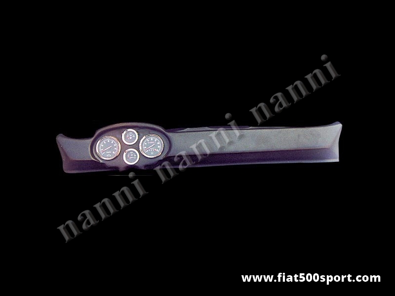Art. 0730nero - Cruscotto Fiat 500 My car completo con strumenti diam. 80 mm. - Cruscotto Fiat 500 My car completo (Contagiri e contachilometri neri Ø 80 mm. Manometro livello benzina e a scelta: manometro pressione olio oppure temperatura olio). Luci spia verde e rossa. Tutto materiale nuovo, costruito in Italia.
Art. 0730nero - Cruscotto Fiat 500 My car completo con strumenti diam. 80 mm. - Cruscotto Fiat 500 My car completo (Contagiri e contachilometri neri Ø 80 mm. Manometro livello benzina e a scelta: manometro pressione olio oppure temperatura olio). Luci spia verde e rossa. Tutto materiale nuovo, costruito in Italia.