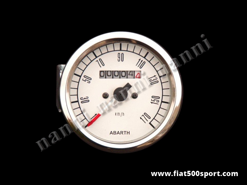 Art. 0740 - Abarth speedometer assy white complete Ø 80 mm. - Abarth speedometer assy white complete Ø 80 mm.
