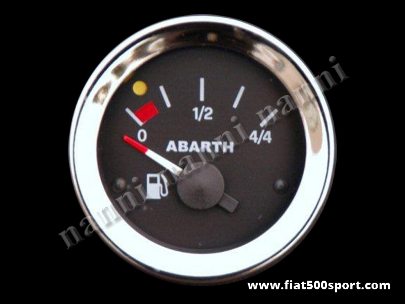 Art. 0770 - Manometro Abarth livello benzina nero, nuovo. - Manometro Abarth livello benzina nero diametro 52 mm. nuovo.
