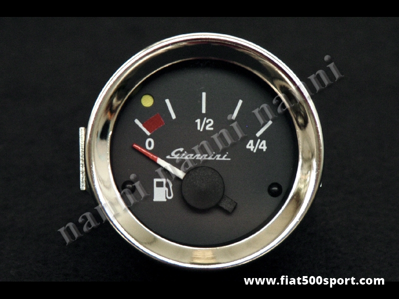 Art. 0770G - Manometro Giannini livello benzina nero, nuovo, diametro 52 mm. - Manometro Giannini livello benzina quadrante nero, nuovo, diametro 52 mm.
