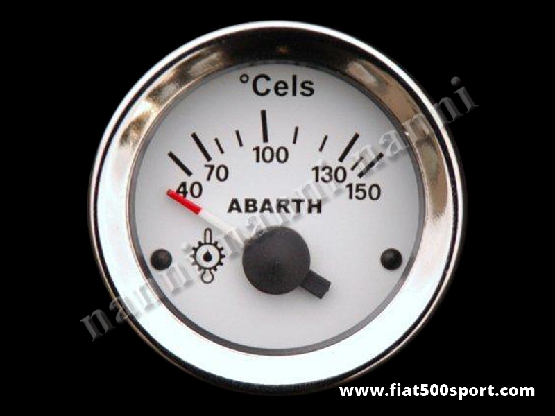 Art. 0778 - Abarth oil temperature gauge, white. - abarth diam. 52 mm. oil temperature gauge, white
