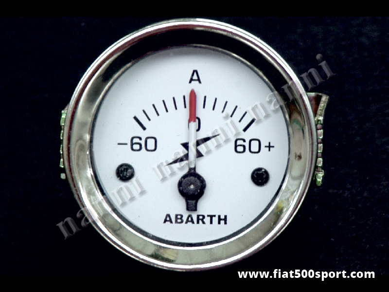 Art. 0779 - Abarth ammeter, white. - Abarth diam. 52 mm. ammeter, white.
