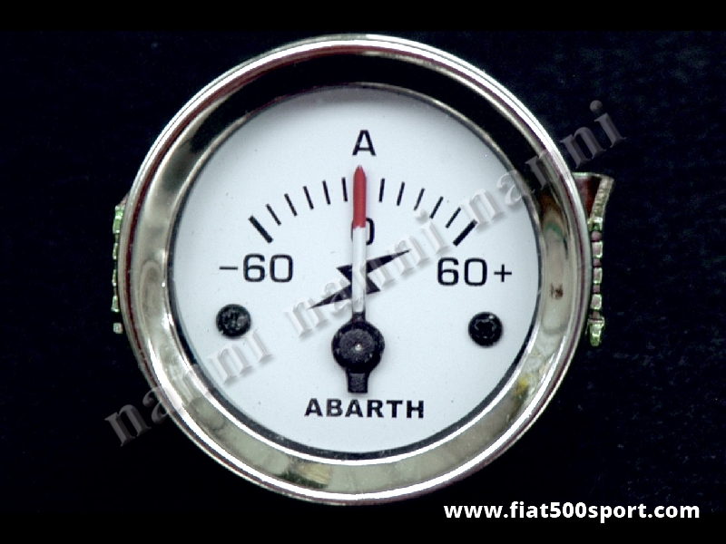 Art. 0779 - Amperometro Abarth bianco, nuovo. - Amperometro Abarth bianco, nuovo, diametro 52 mm.
