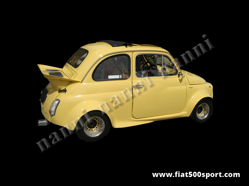 Art. 0832 - Bonnet rear Fiat 500 NANNI  Porsche style fiberglass with spoiler. - Rear bonnet NANNI Porsche style fiberglass with  spoiler.
